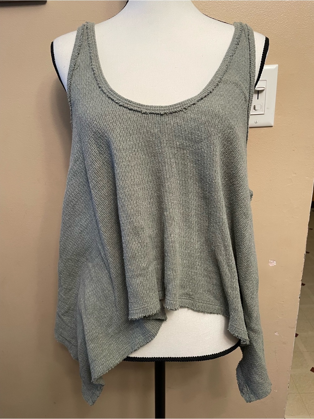 We The Free Women's Sage Green Ribbed Tank Top